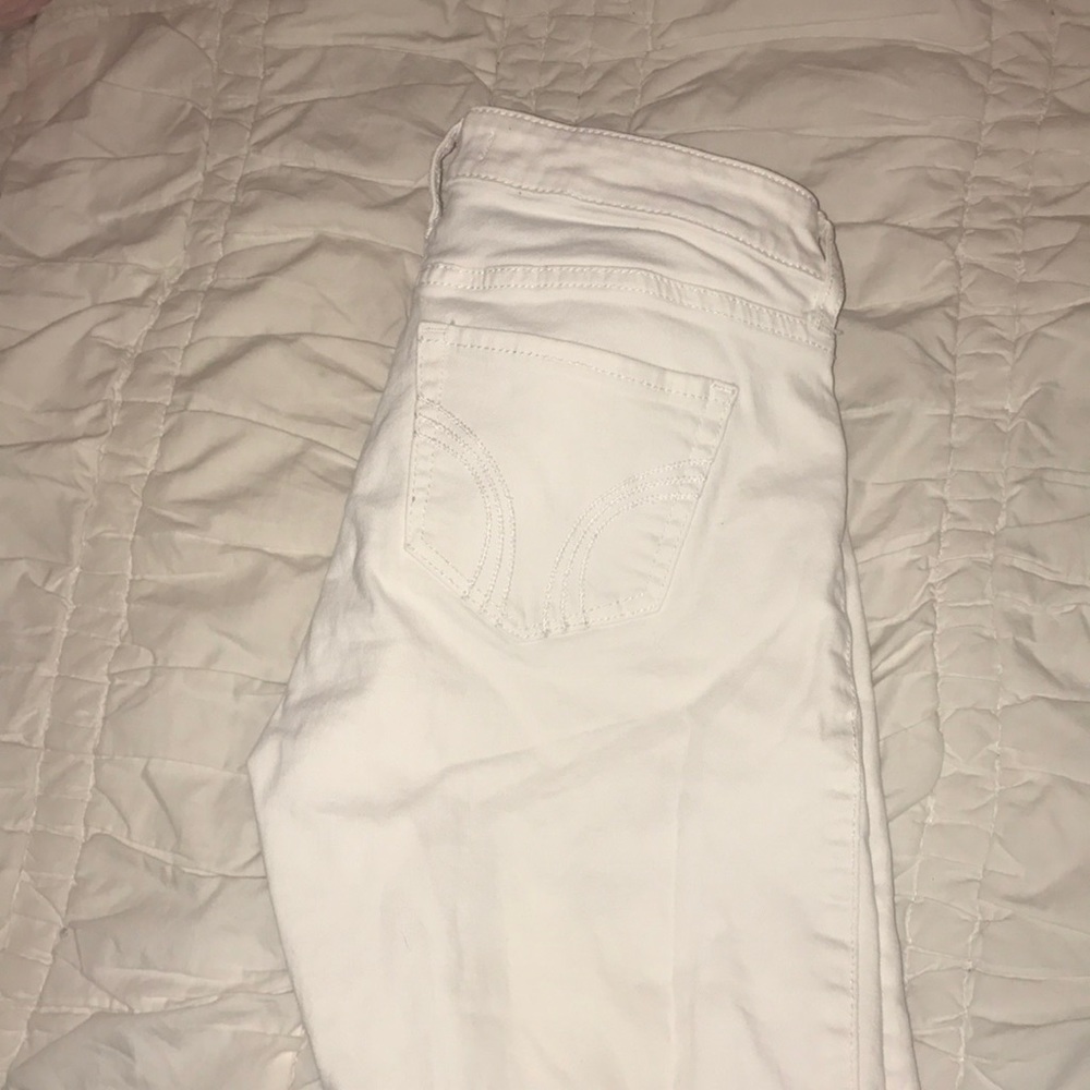 Slightly used White Hollister jeans